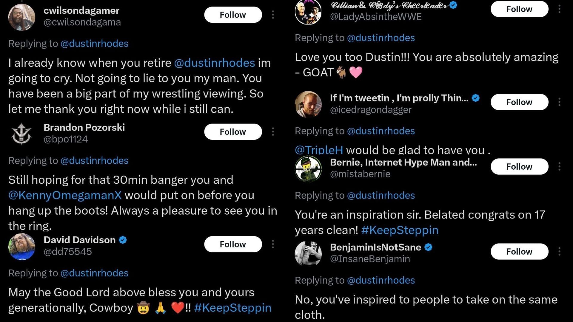 Fan reactions to Dustin's post (Images via X)
